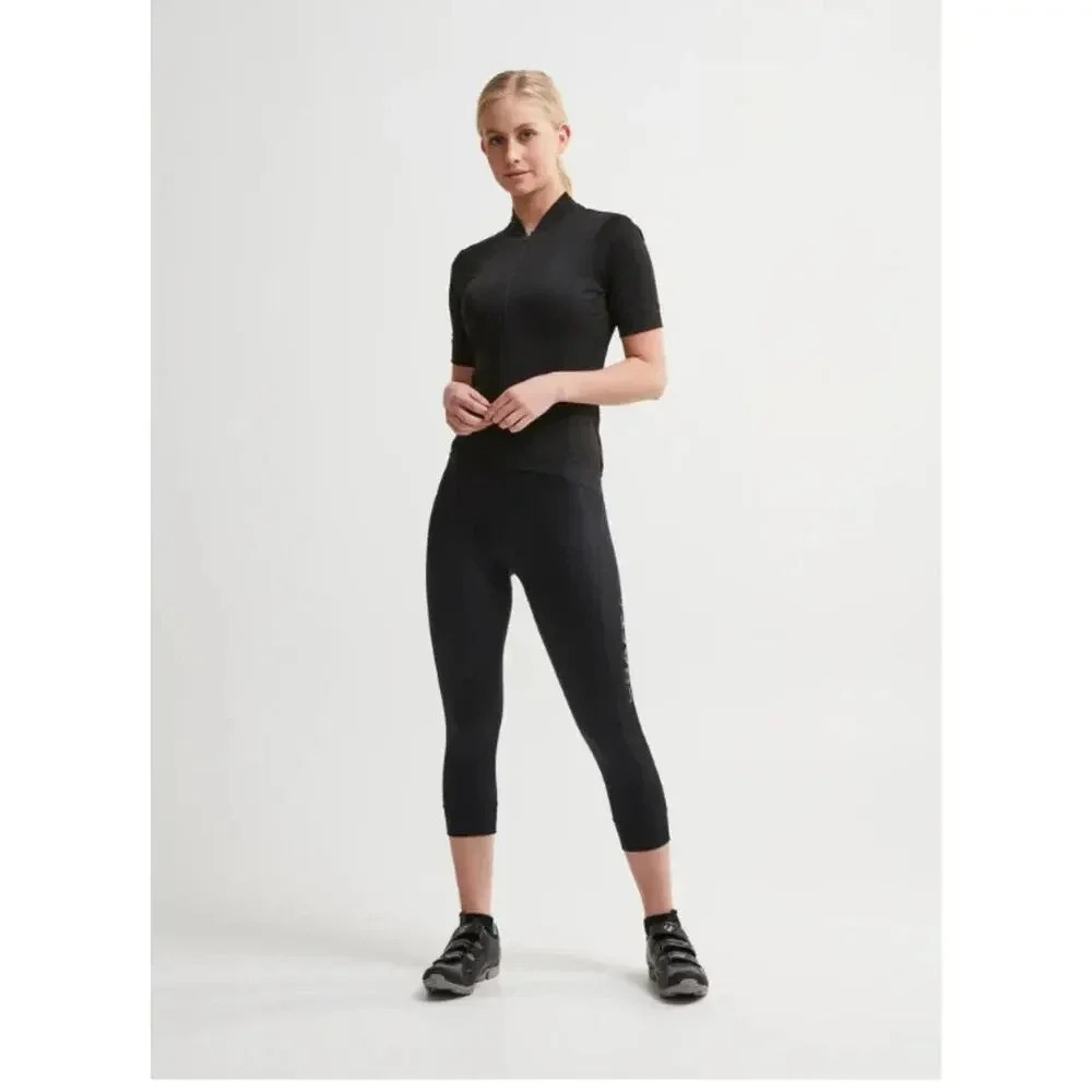 Craft Women's Essence Cycling Knickers Padded USPF50 Sz XS Black Cropped Pants‎ - Picture 3 of 11